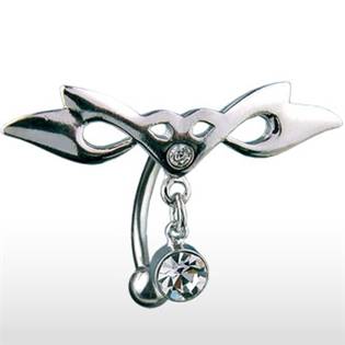 Šperky4U Piercing do pupíku se štítem - WP01013