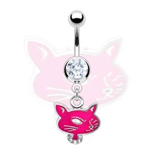 Šperky4U Piercing do pupíku - hlava kočky - WP01096