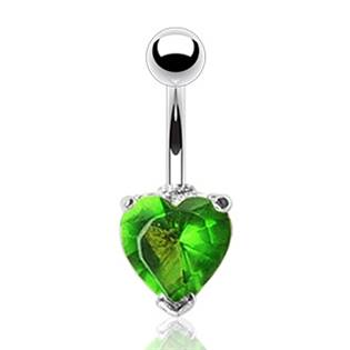 Šperky4U Piercing do pupíku, srdíčko 10 mm - WP01267-10