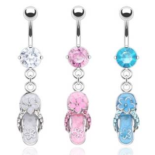 Šperky4U Piercing do pupíku - botičky - WP01228-P