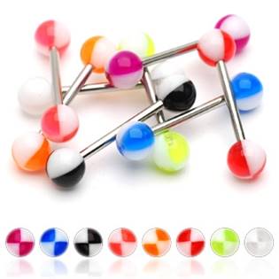Šperky4U Piercing do jazyka akrylát - PJ01116-WG