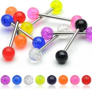 Šperky4U Piercing do jazyka akrylát - PJ01148-G