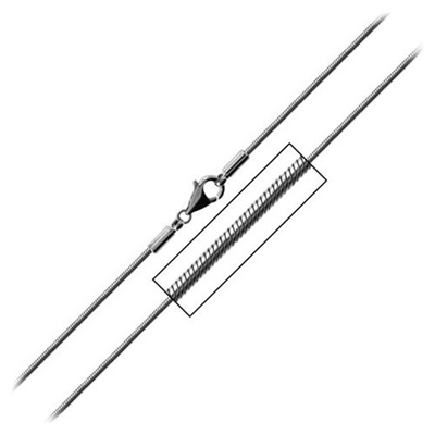 Oceľová retiazka - had hranatý dĺžka 50 cm, hr. 1,2 mm