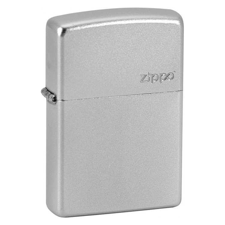 ZIPPO zapaľovač Satin Chrome s logom