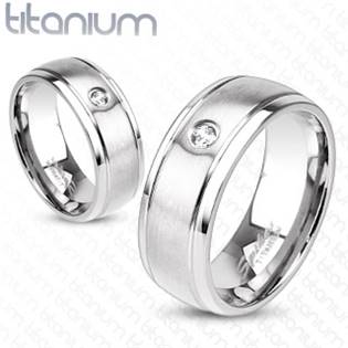 TT1020 Dámský snubní prsten titan šíře 6 mm