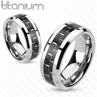 TT1037 Dámský snubní prsten titan šíře 6 mm