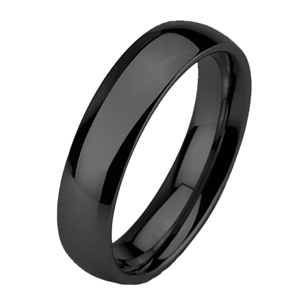 Wolfrámový prsteň čierny, šírka 6 mm