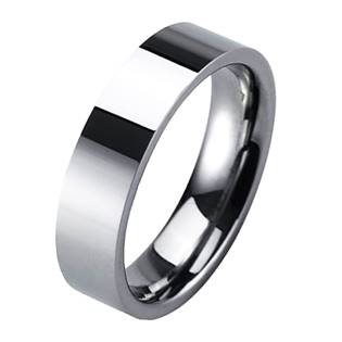NUBIS® Wolframový prsten, šíře 6 mm - velikost 67 - NWF1062-6-67