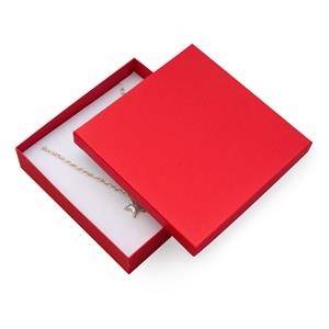KR0093-RD Dárková krabička na soupravu šperků velká - červená