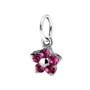 Detský prívesok kytička, Crystals from SWAROVSKI®, farba: Rose