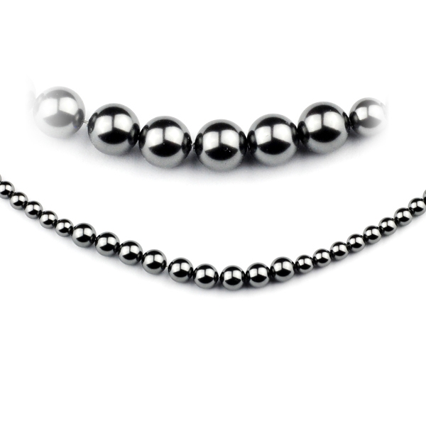 Perlový náhrdelník s čiernymi perlami Swarovski ®