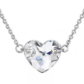 Stříbrný náhrdelník srdce Crystals from Swarovski® Crystal EG4006-CR