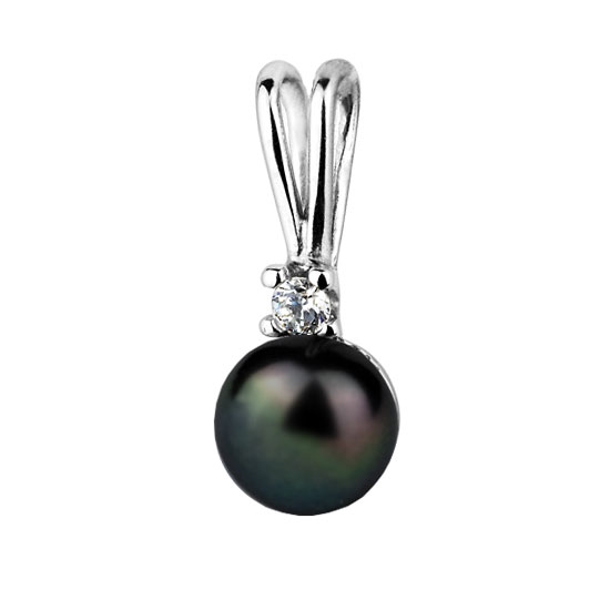 Strieborný prívesok prírodné perla 5,5 mm