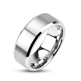 Oceľový prsteň matný, šírka 4 mm