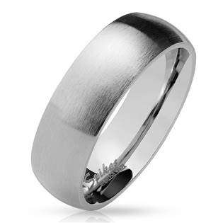 Šperky4U Ocelový prsten matný, šíře 6 mm - velikost 67 - OPR0028-6-67
