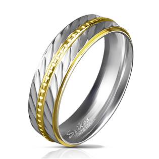 Šperky4U Ocelový prsten šíře 6 mm - velikost 65 - OPR0030-6-65