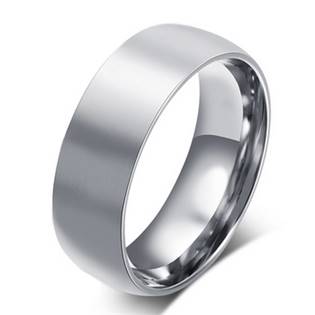 Šperky4U Pánský ocelový prsten, šíře 8 mm - velikost 65 - OPR0063-P-65