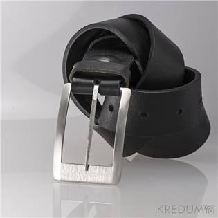 KREDUM® Hynek Kalista Kožený opasek - kovaná nerezová spona - Partner Gird 3,5X barva černá - KS7020A