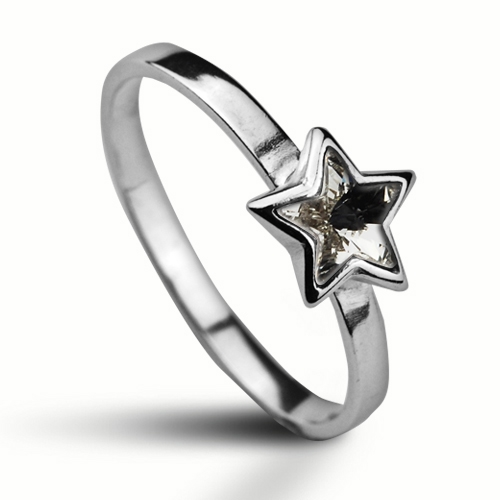 Strieborný prsteň s hviezdičkou Crystals from SWAROVSKI®