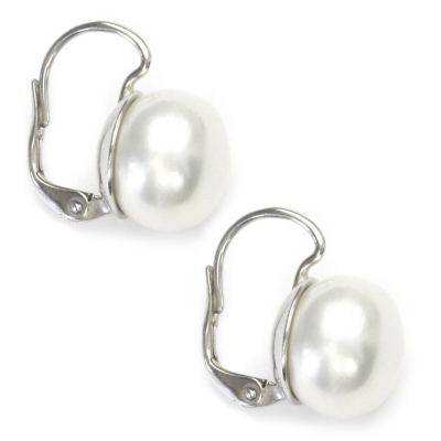 Strieborné náušnice prírodné perly 10 mm