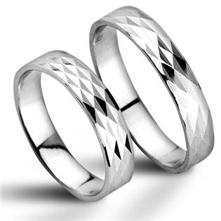 Stříbrné snubní prsteny ZB52520