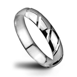 Šperky4U Dámský stříbrný snubní prsten, šíře 4 mm - velikost 61 - ZB52700-61