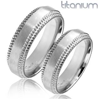 Titanový snubní prsten TT1044