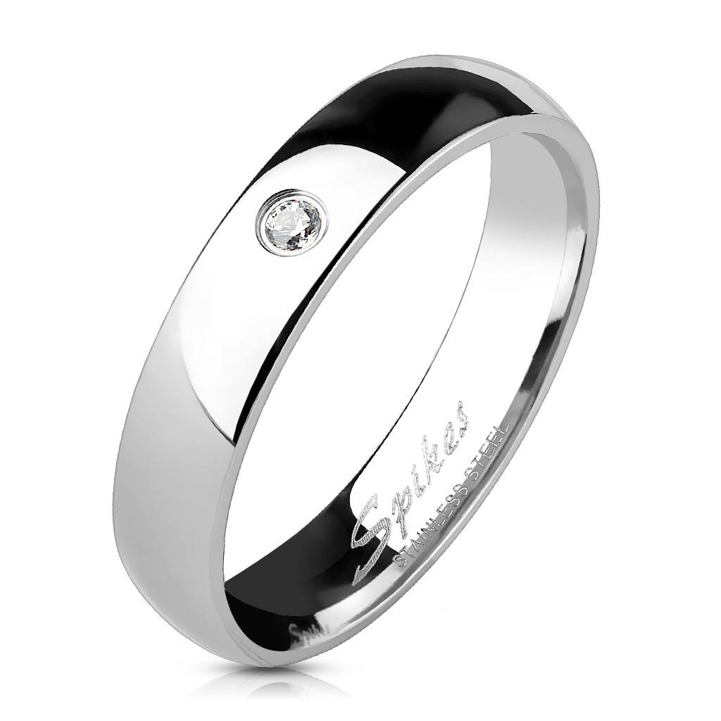 Oceľový prsteň so zirkónom OPR1404