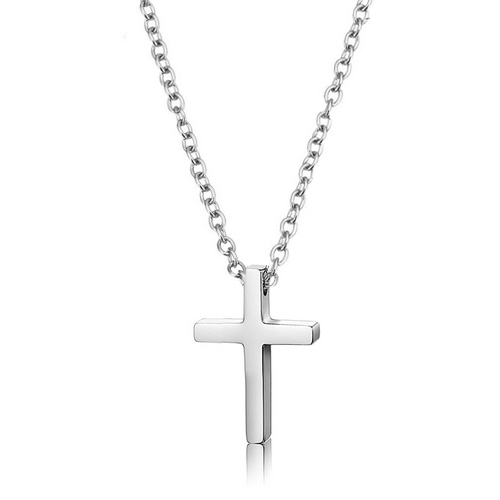 Ocelový náhrdelník - řetízek s přívěškem křížek OPD0077