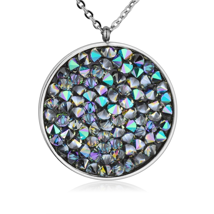 Oceľový náhrdelník s kryštálmi Crystals from Swarovski ®, PARADISE SHINE