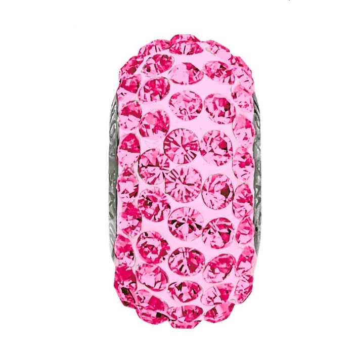 Navliekací prívesok gorálka SLIM s kryštálmi Swarovski ®, ROSE