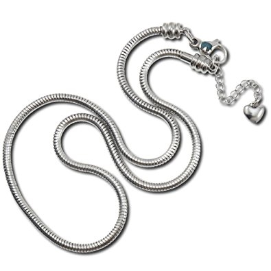 Oceľový náhrdelník - had, dĺžka 45 cm