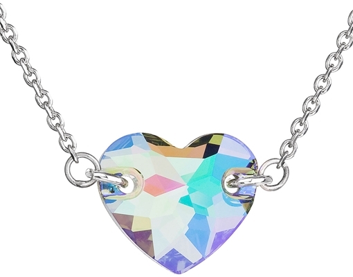 Strieborný náhrdelník srdce Crystals from Swarovski ® Paradise Shine