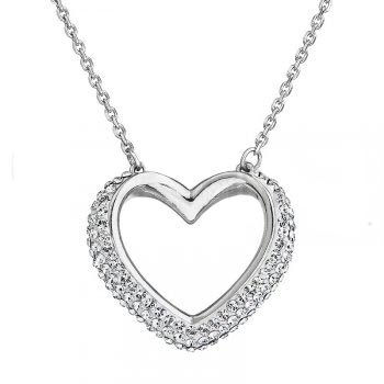 Strieborný náhrdelník s kryštálmi Swarovski ®, Crystal