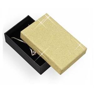 KR0061-GD Dárková krabička zlatá/černá