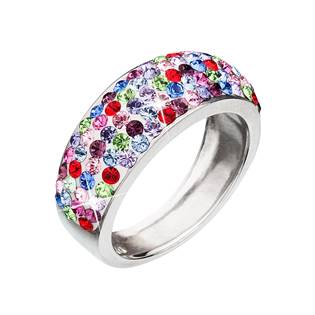 EVOLUTION GROUP CZ Stříbrný prsten s krystaly Crystals from Swarovski®, MIX - velikost 52 - 35027.3