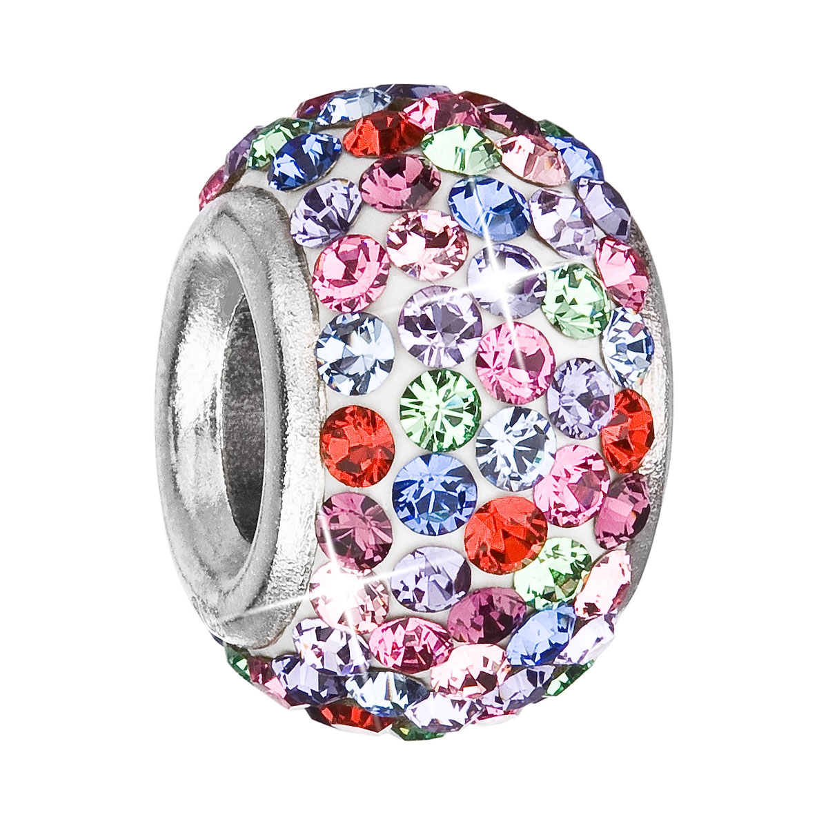 Strieborný prívesok gorálka prívesok Crystals from Swarovski ® MIX