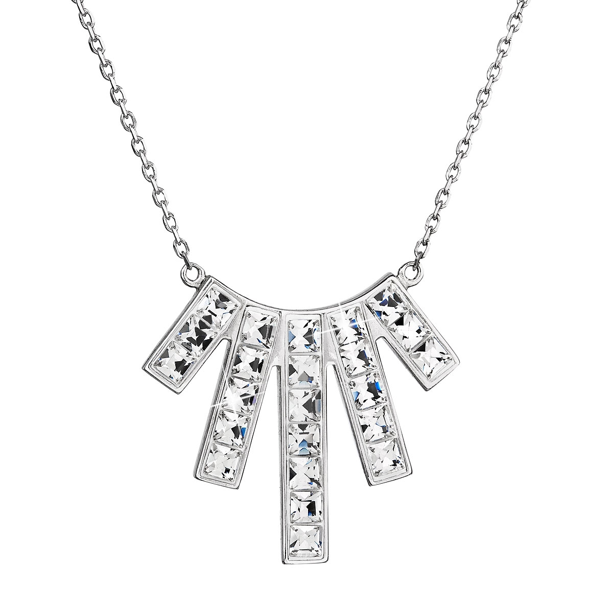 Strieborný náhrdelník s kryštálmi Crystals from Swarovski ® Crystal