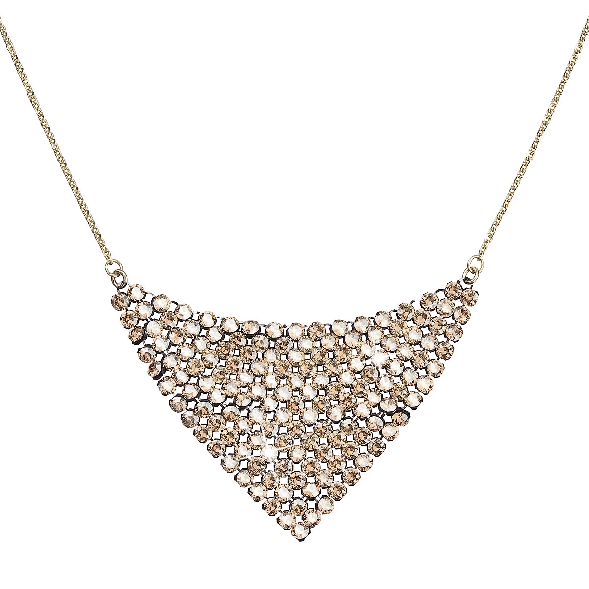 Pozlátený strieborný náhrdelník s kryštálmi Crystals from Swarovski ®