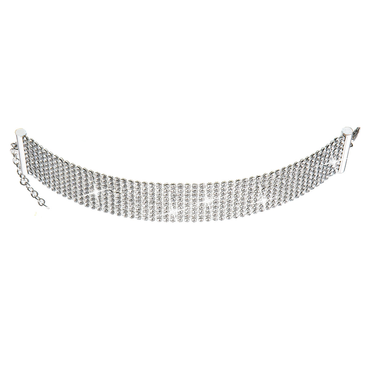 Strieborný náhrdelník opasok s kryštálmi Crystals from Swarovski ®
