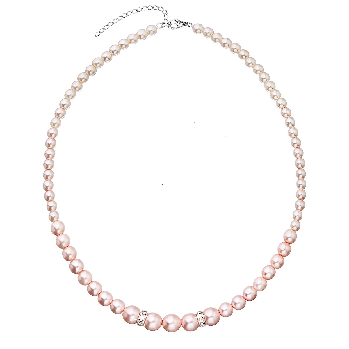 Růžový perlový náhrdelník Crystals from Swarovski® EG4030