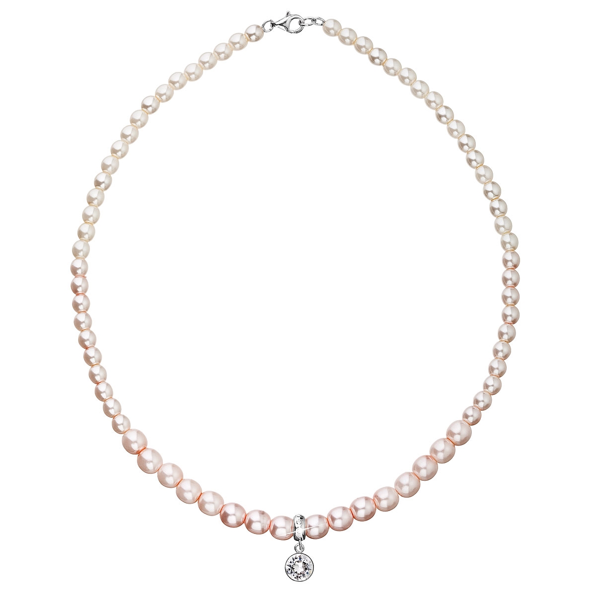 Perlový náhrdelník ružový