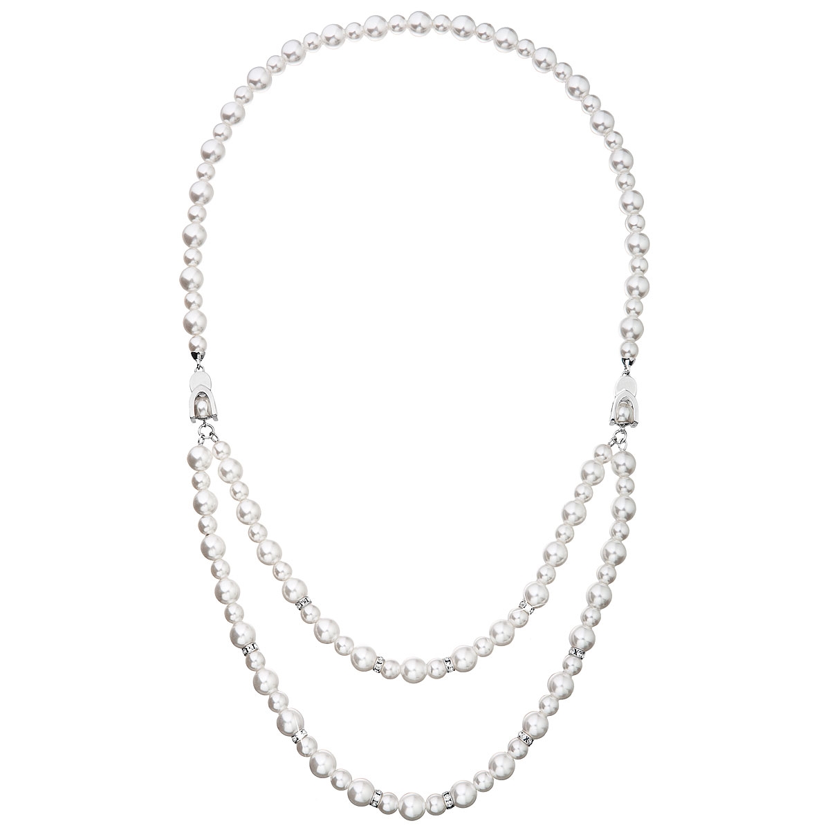 Perlový náhrdelník biely