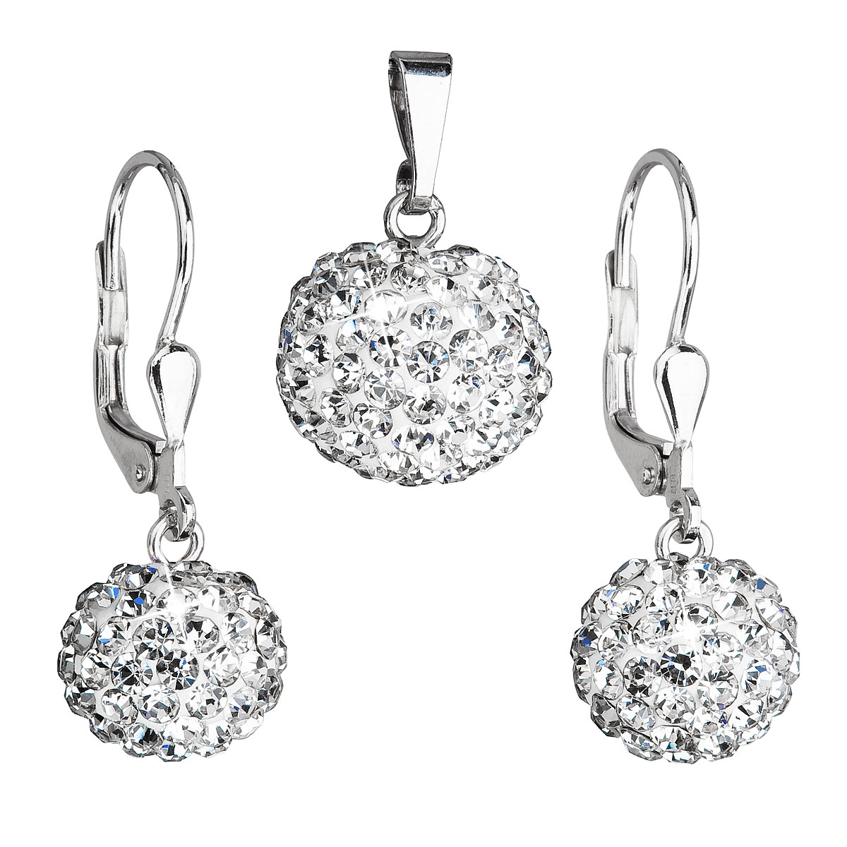 Sada šperkov guličky s kamienkami Crystals from Swarovski ® Crystal
