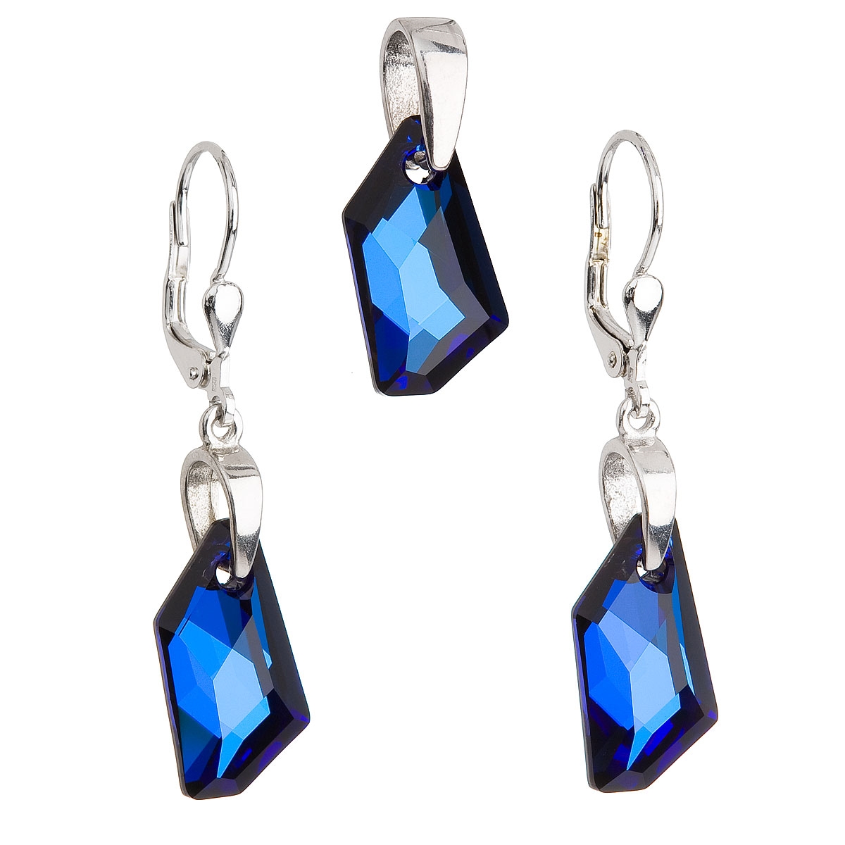 Sada šperkov s kameňmi Crystals from Swarovski ® Blue