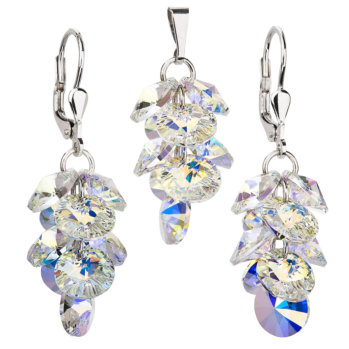 Sada šperkov - strapec s dúhovými kameňmi Crystals from Swarovski ®