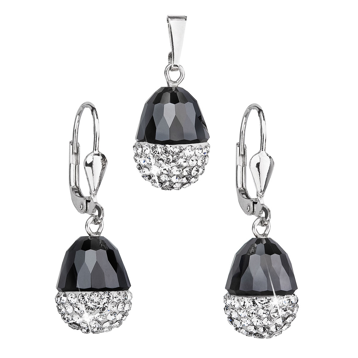Sada strieborných šperkov s kameňmi Crystals from Swarovski ®