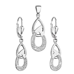 EVOLUTION GROUP CZ Souprava stříbrných šperků s krystaly Crystals from Swarovski® Crystal - 39149.1