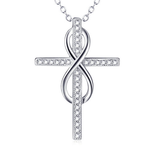 Stříbrný náhrdelník s křížkem AL1047