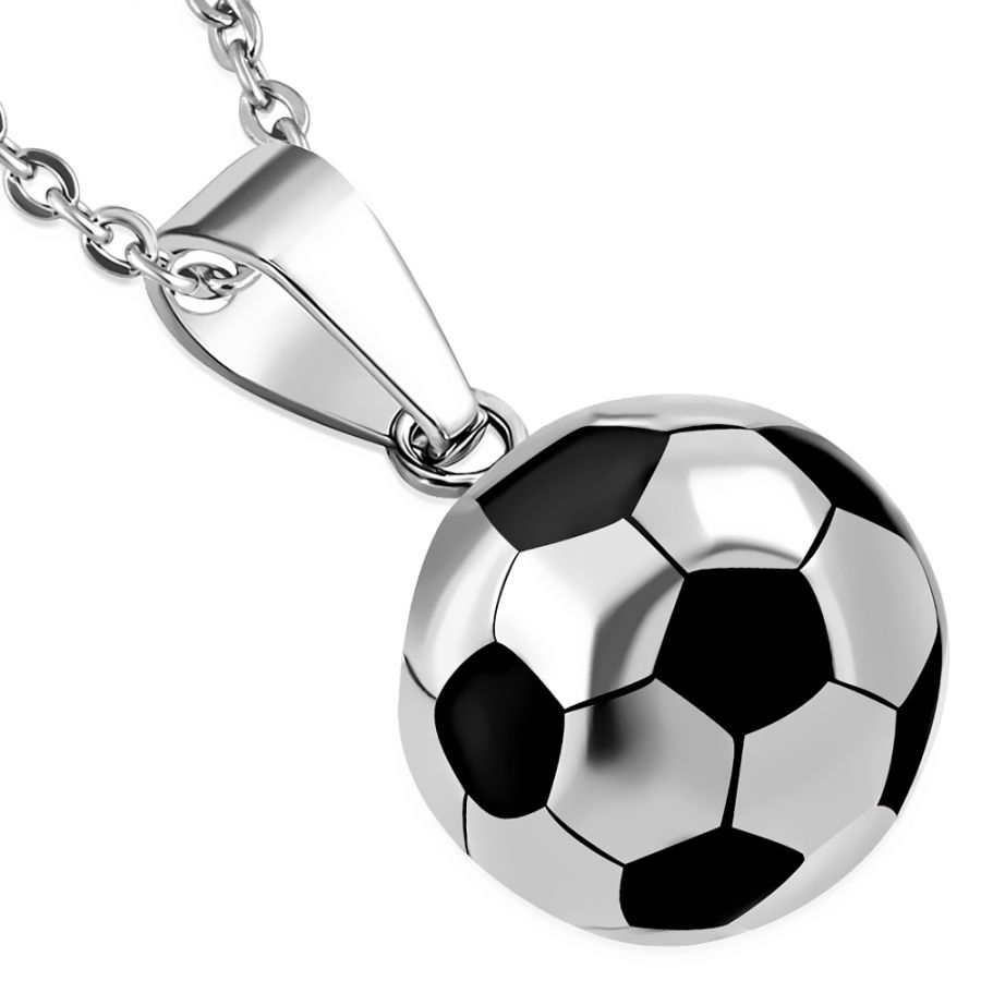 Oceľový prívesok - futbalová lopta 15 mm